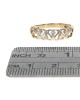 Diamond Open Heart Tapered Ring in Yellow Gold